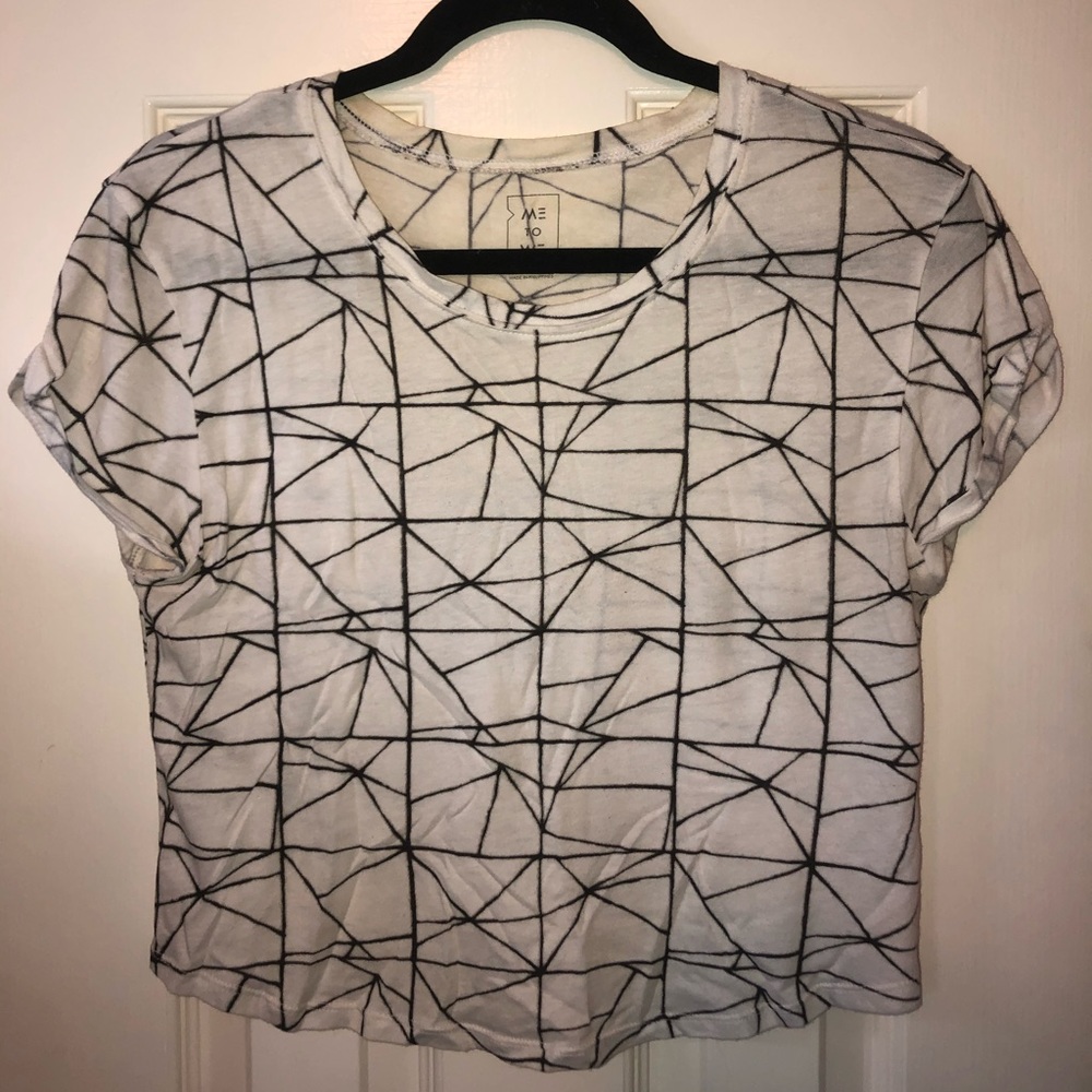 Me to We White Geometric T-Shirt